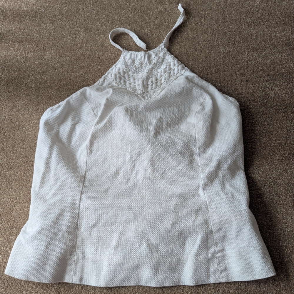 White halter top